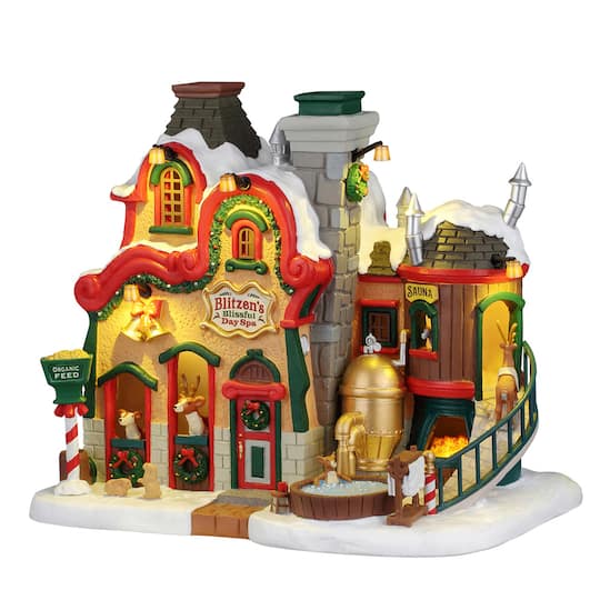 Lemax; Lemax® Santa's Wonderland™ Blitzen's Blissful Day Spa; Category:Christmas Buildings; Image:1